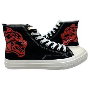 Darc Sport High Top Shoes W1-DIOS Wolves Forever NFGU Sneakers in Black/Red